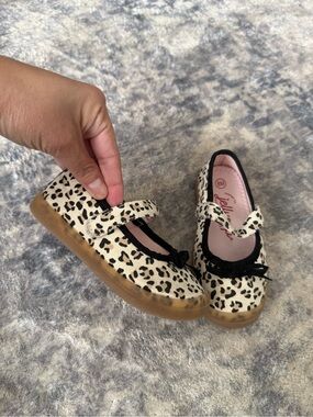 Jellypop Girls' Leopard Print Mary Janes - Black & Cream